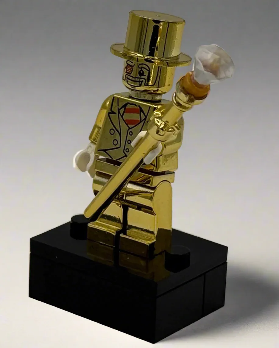 Golden Monopoly Money Man Custom Minifigure - Image 3