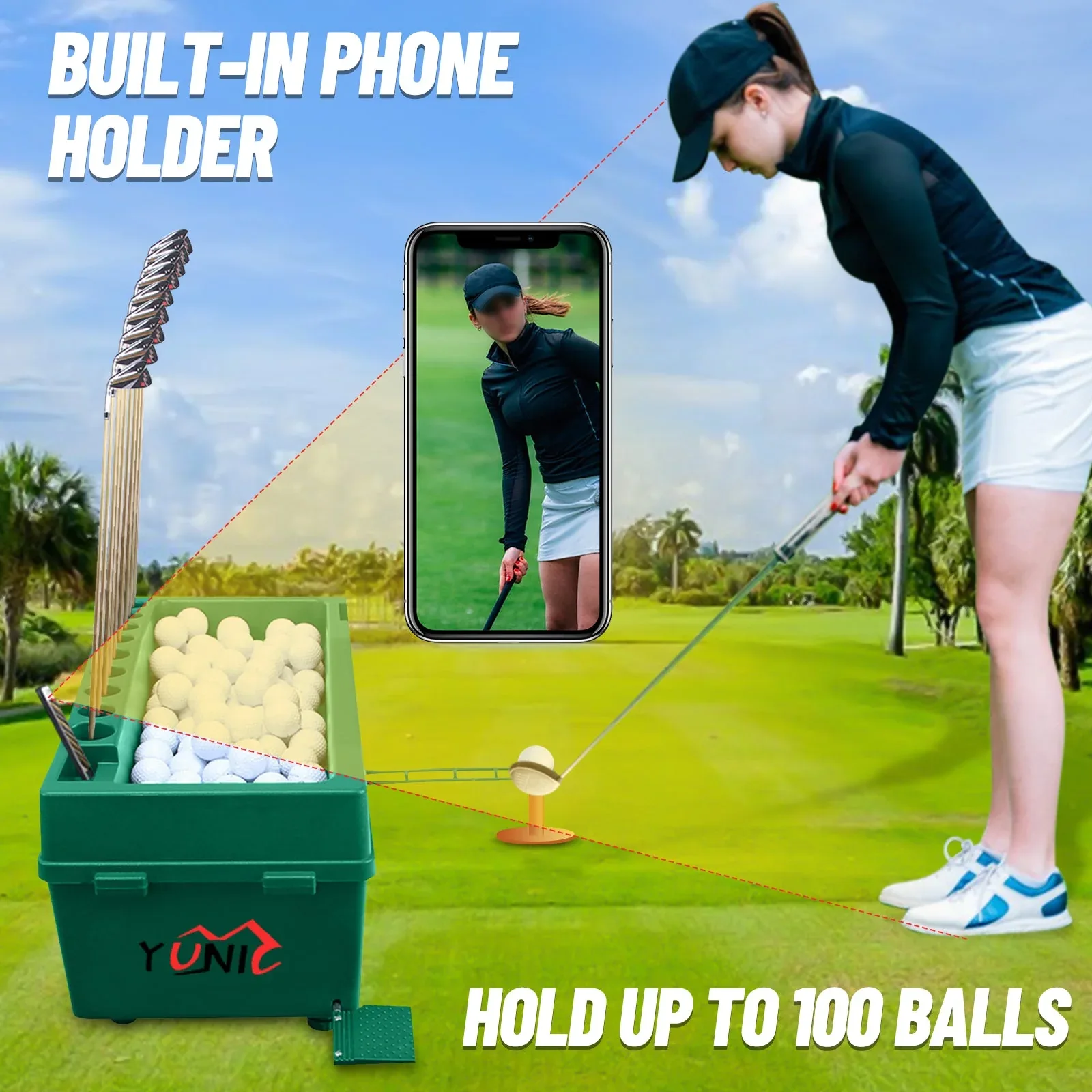 Golf Ball Dispenser Machine Powerless Automatic Tee Up - Image 2