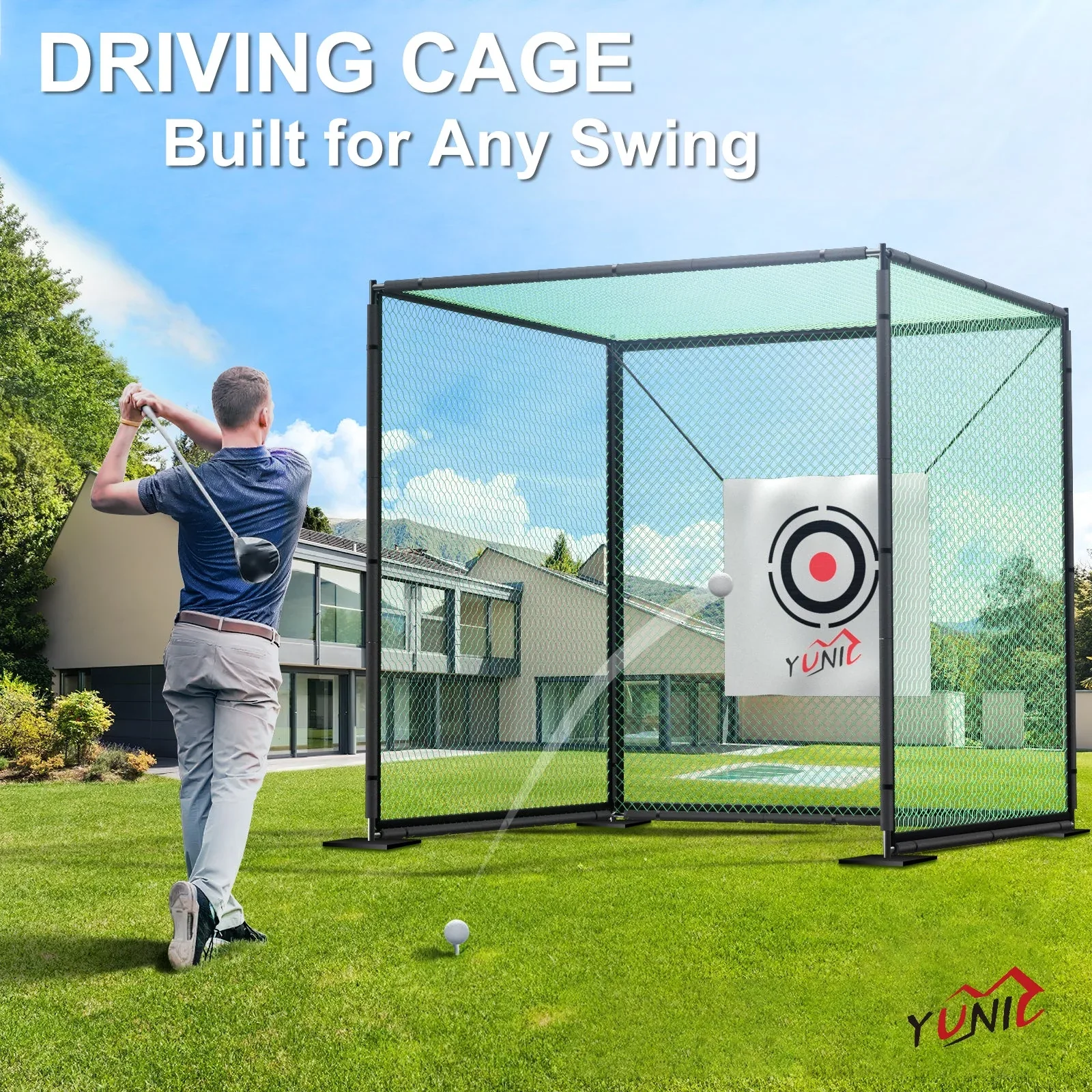 Golf Driving Practice Cage (Green) - Image 2