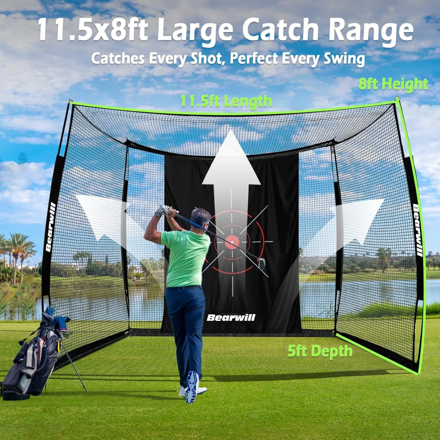 Golf Practice Net - Tent Style (10ft x 7ft) - Image 7