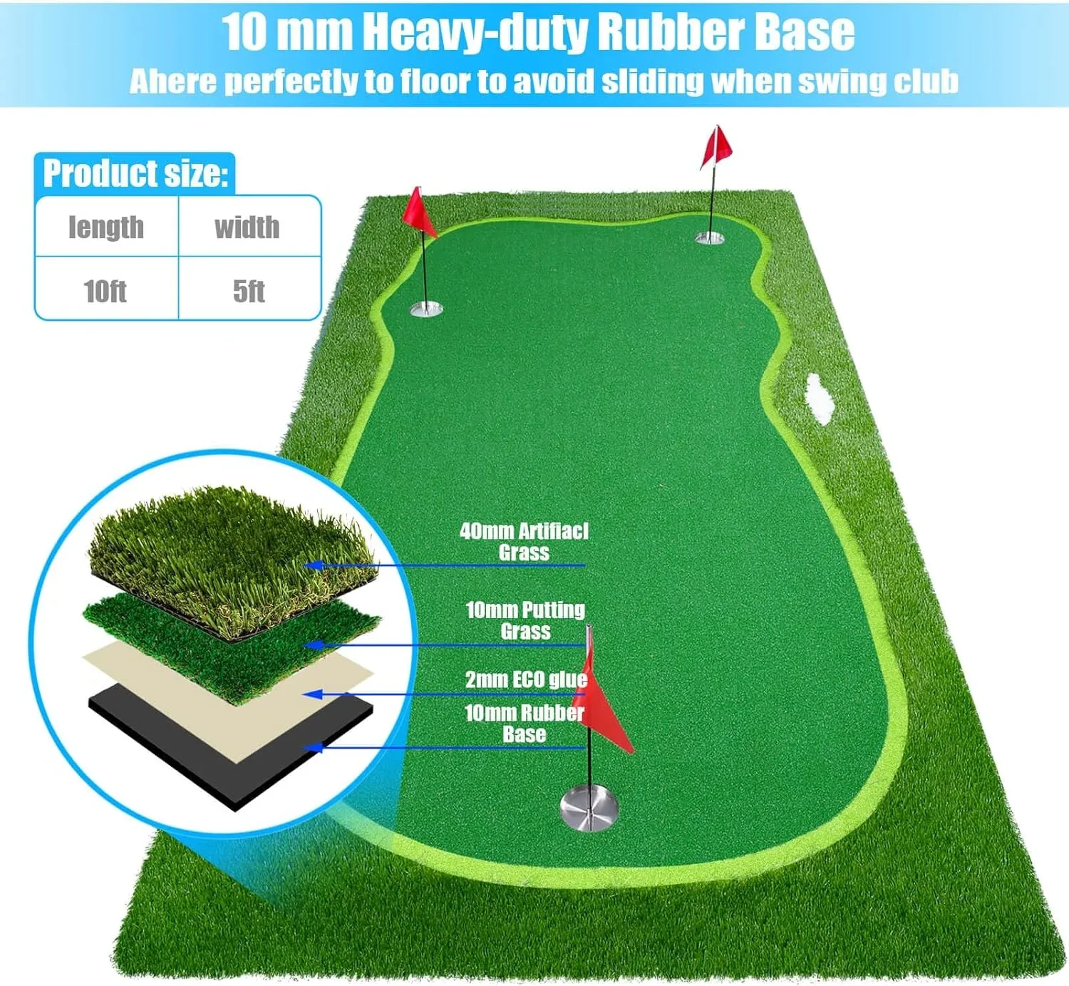 Golf Putting Green (16ft, Style A) - Image 8