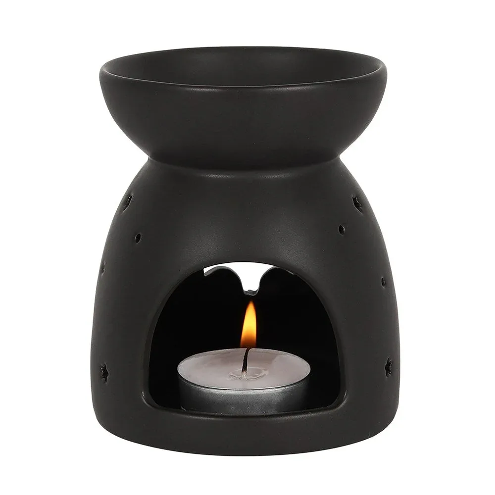 Gothic Black Bat Cut Out Oil Burner and Wax Warmer - Image 2