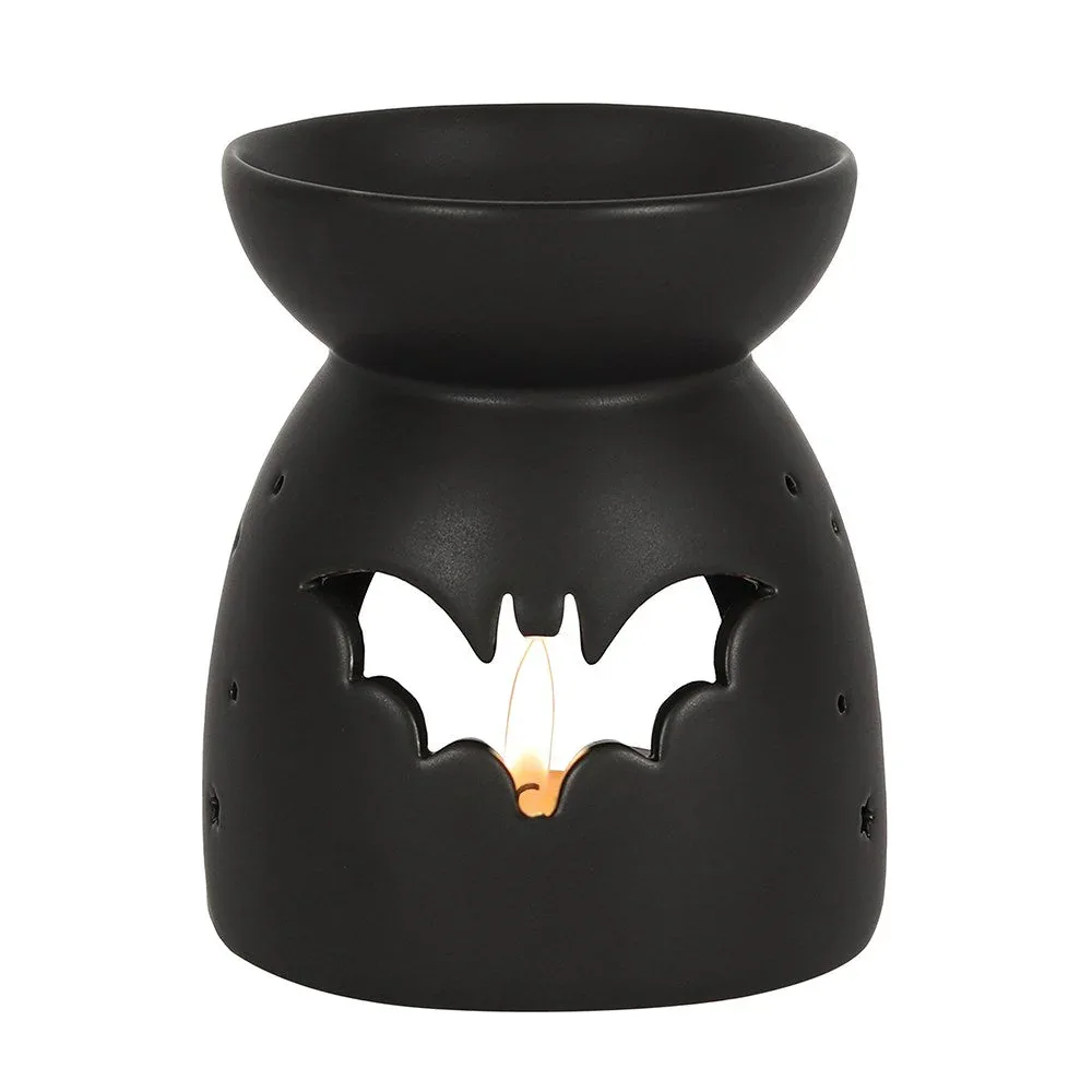 Gothic Black Bat Cut Out Oil Burner and Wax Warmer - Image 3