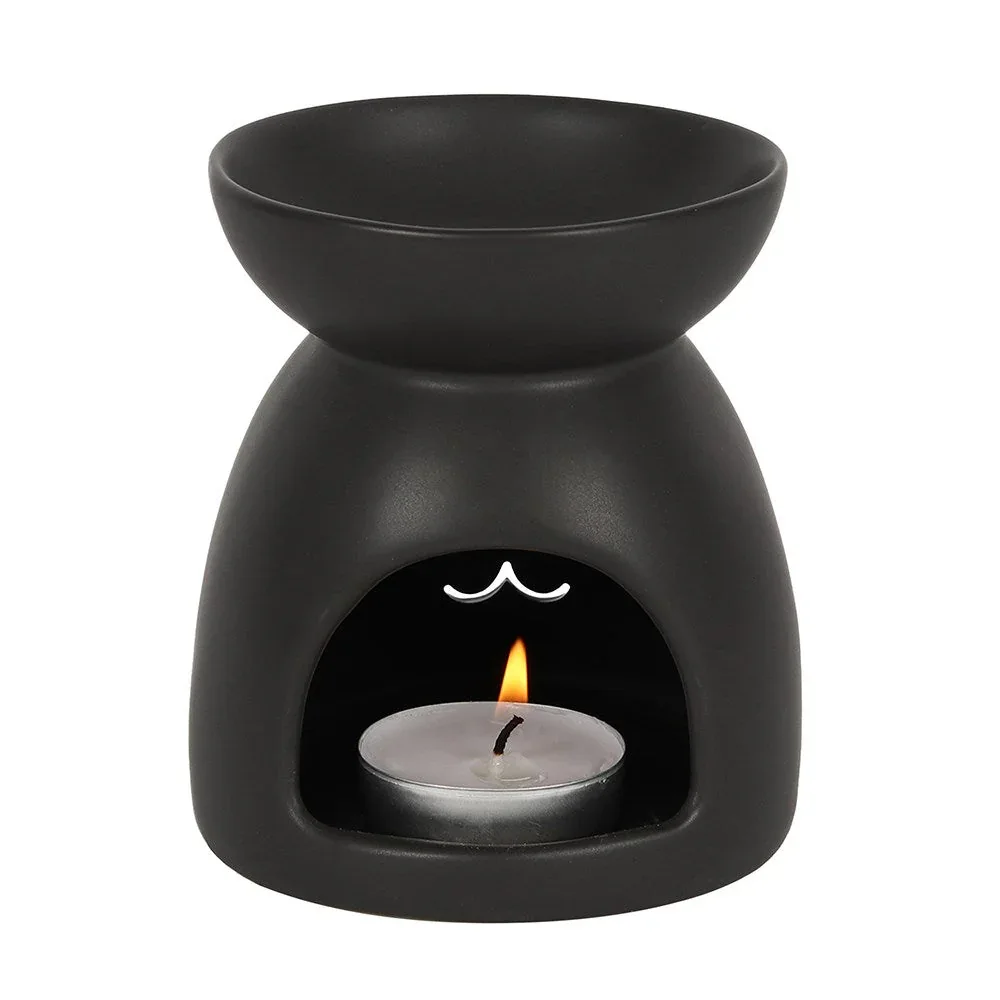Gothic Black Cat Cut Out Oil Burner and Wax Warmer - Image 2
