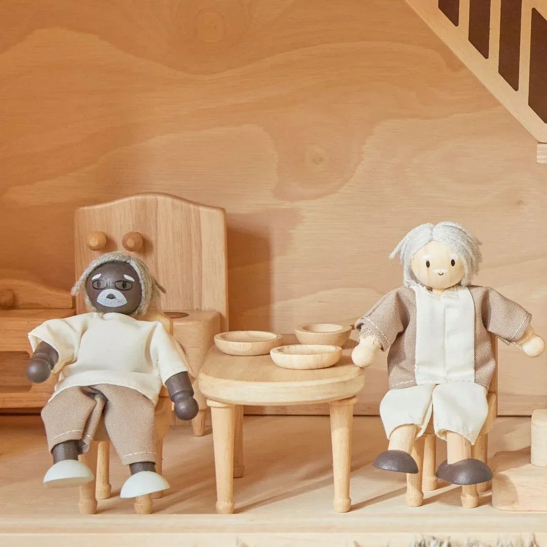 Grandfather Dollhouse Figure - Dark Skin Tone - Image 4