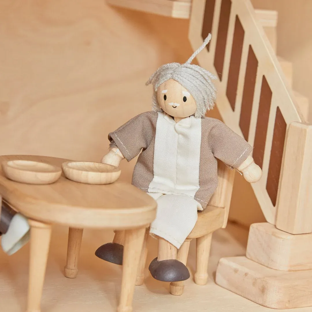 Grandfather Dollhouse Figure - Fair Skin Tone - Image 2