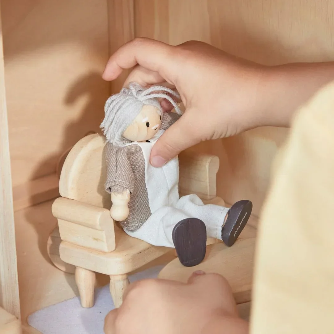 Grandfather Dollhouse Figure - Fair Skin Tone - Image 6