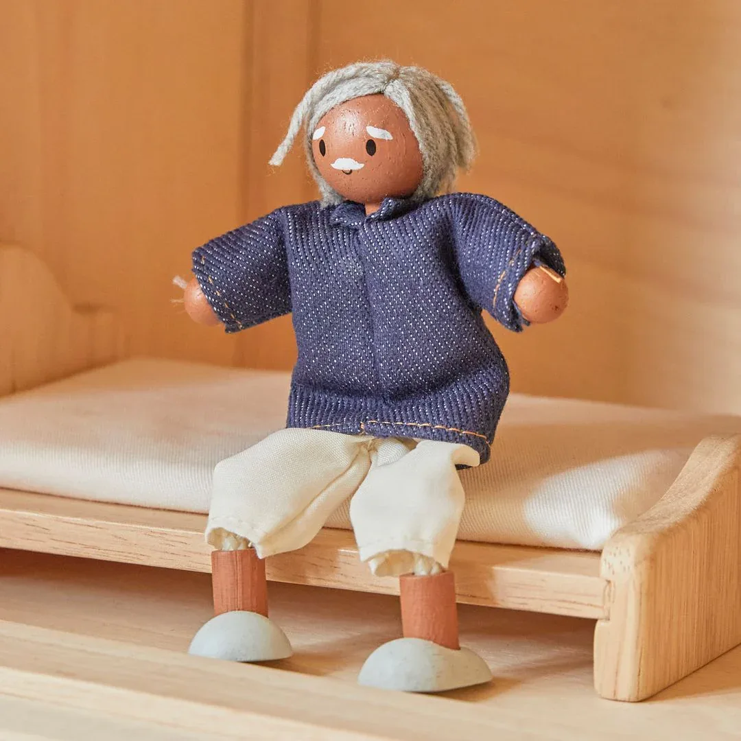 Grandfather Dollhouse Figure - Medium Skin Tone - Image 2