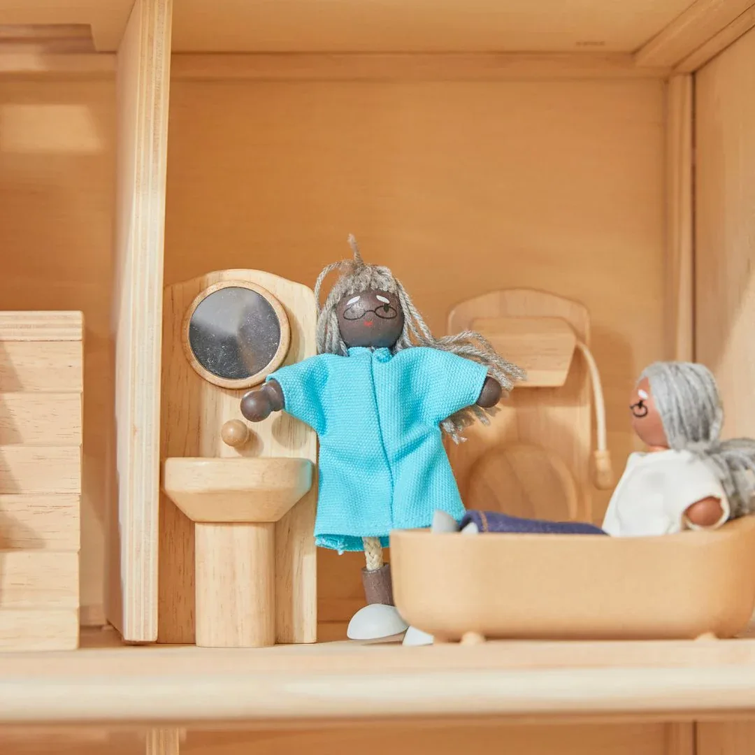 Grandmother Dollhouse Figure - Dark Skin Tone - Image 2