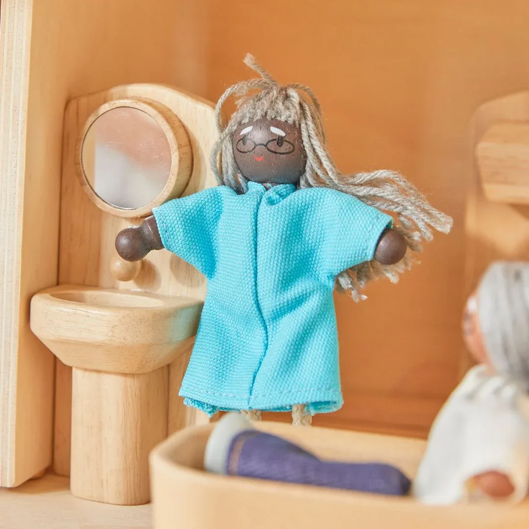 Grandmother Dollhouse Figure - Dark Skin Tone - Image 3
