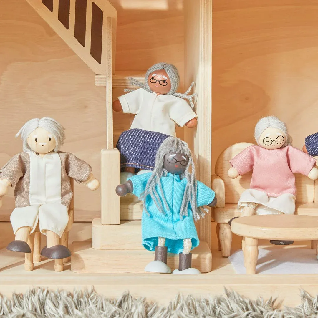 Grandmother Dollhouse Figure - Dark Skin Tone - Image 5