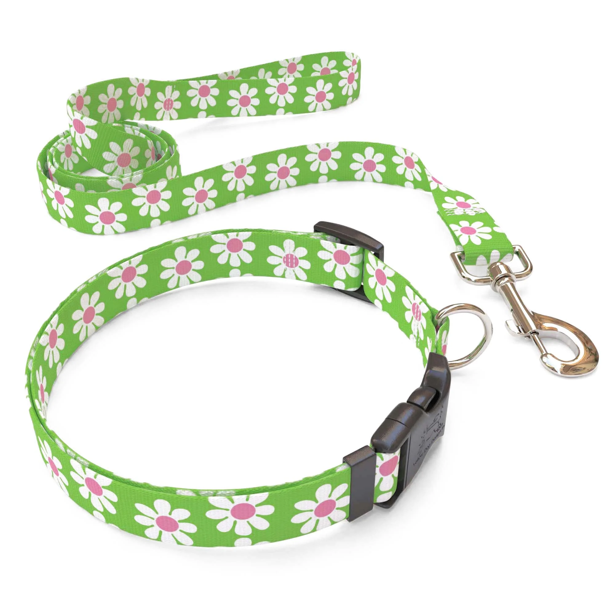 Green Daisy Dog Collar - Image 4