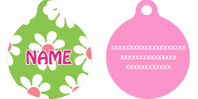 Green Daisy HD Dog ID Tag - Image 2