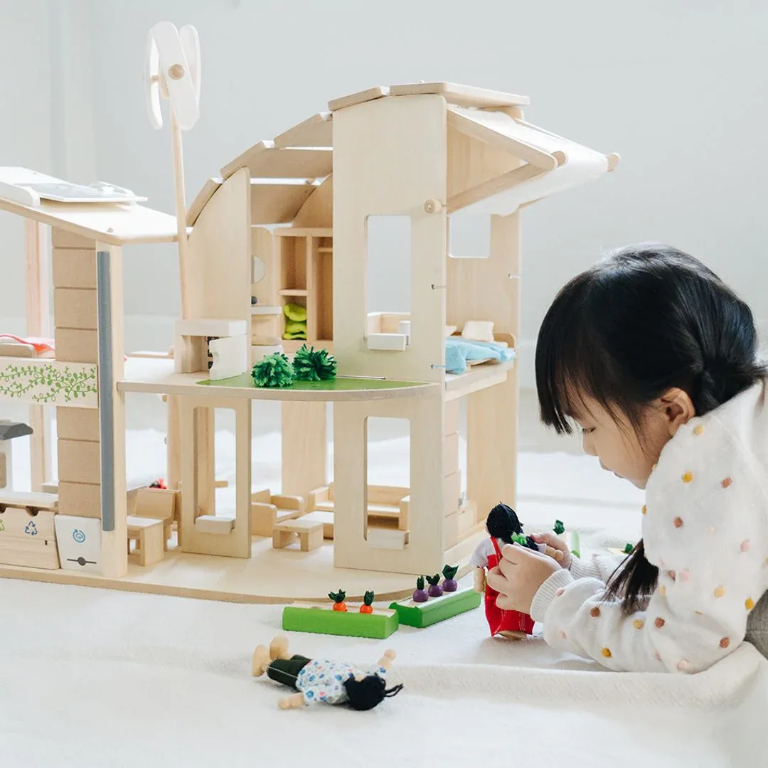 Green Dollhouse With Furniture - Image 3
