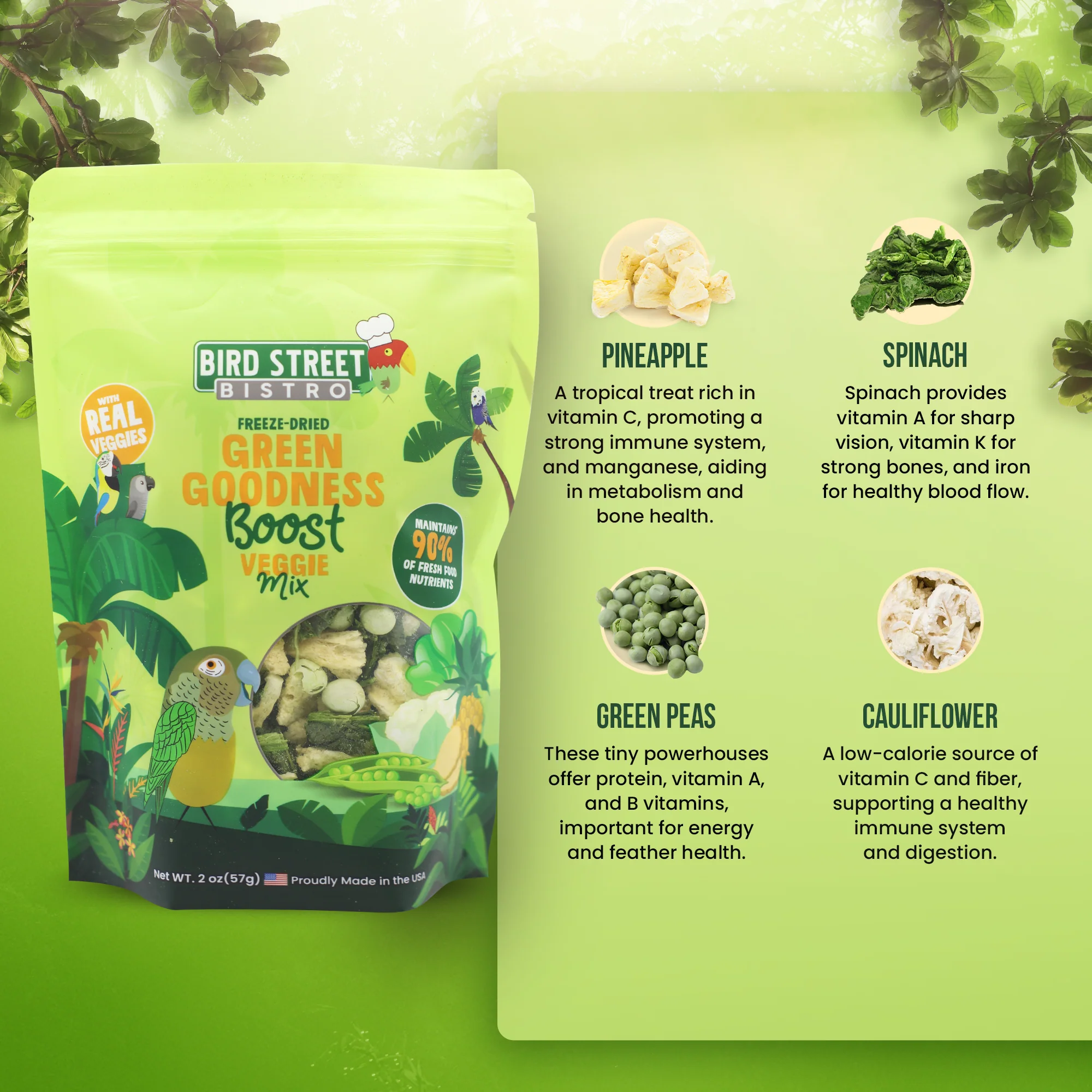 Green Goodness Boost - Parrot Veggies Mix - Image 2