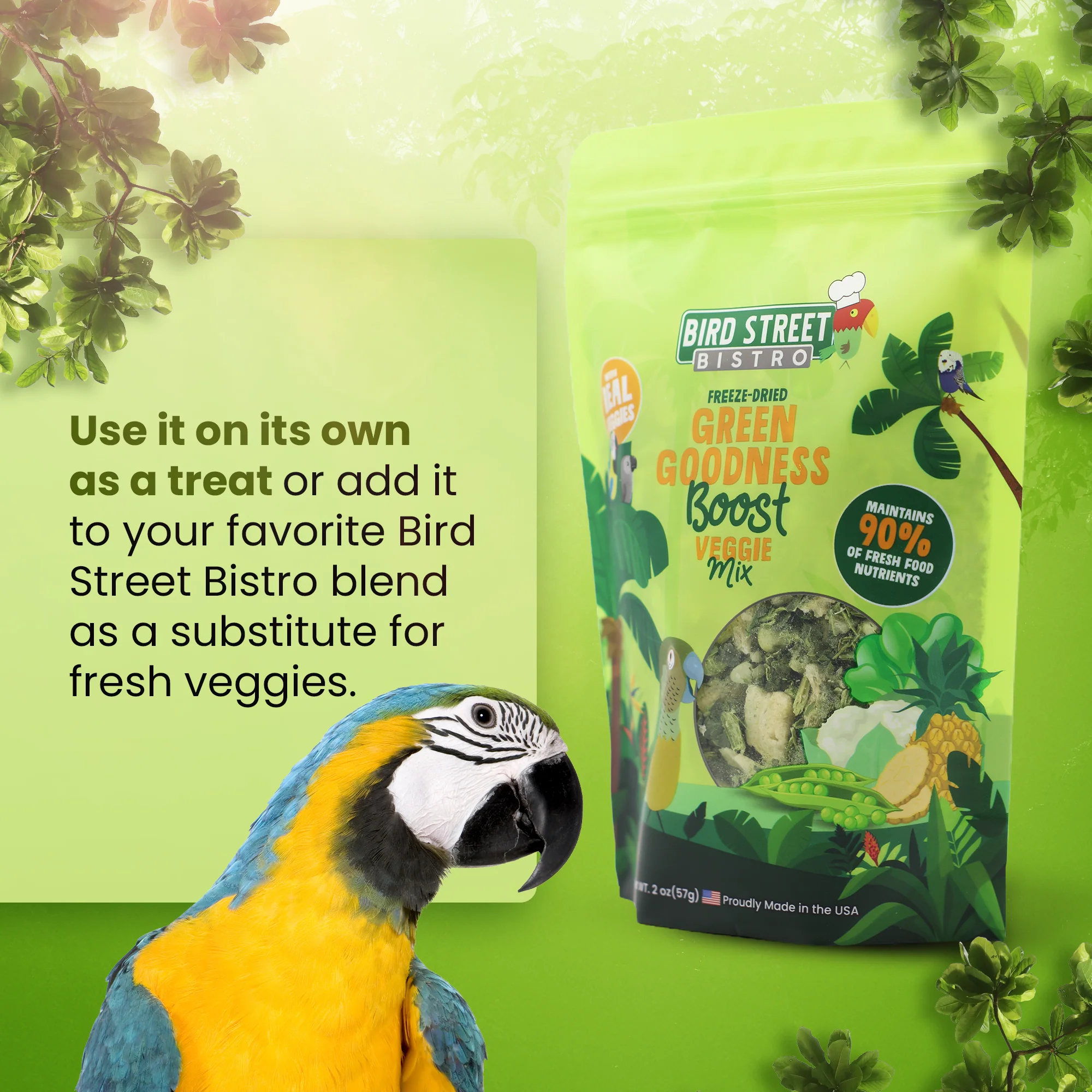 Green Goodness Boost - Parrot Veggies Mix - Image 5