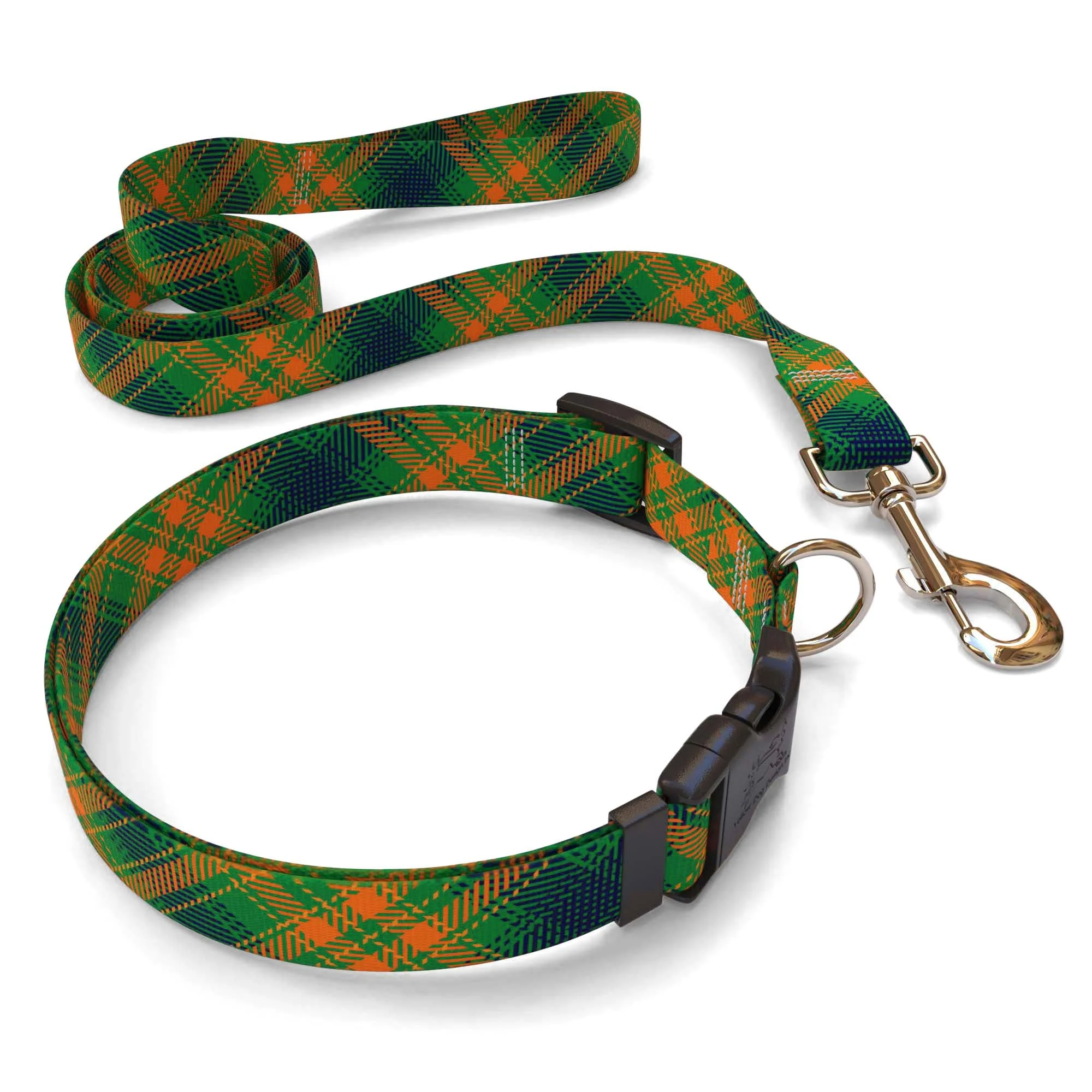 Green Kilt Plaid Dog Collar - Image 4