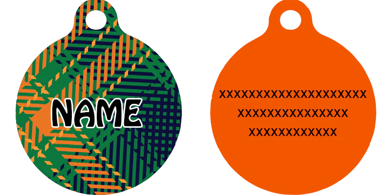 Green Kilt Plaid HD Dog ID Tag - Image 2