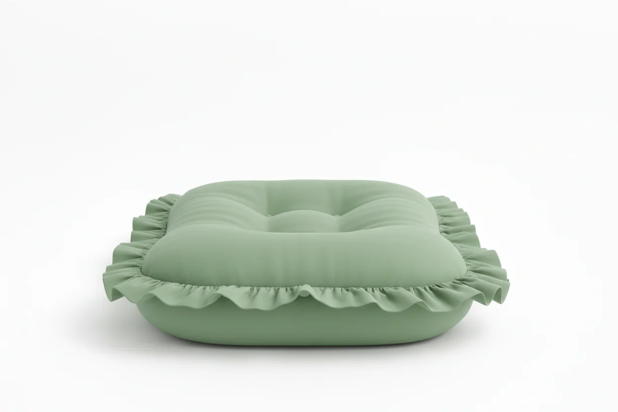 Green Ruffle Baby Lounger Cover - Image 2