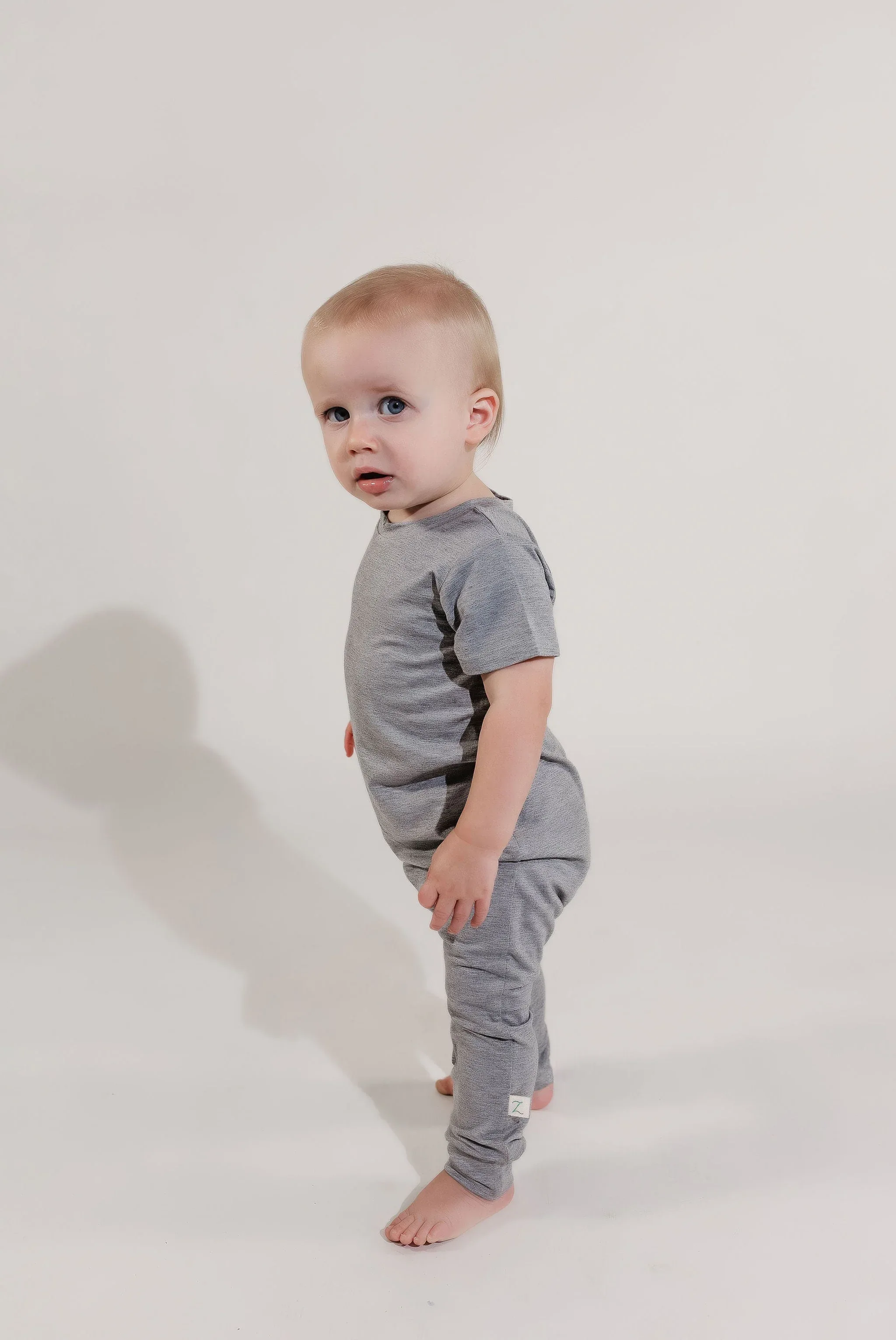 Grey Bamboo Lyocell Zip Romper - Image 8