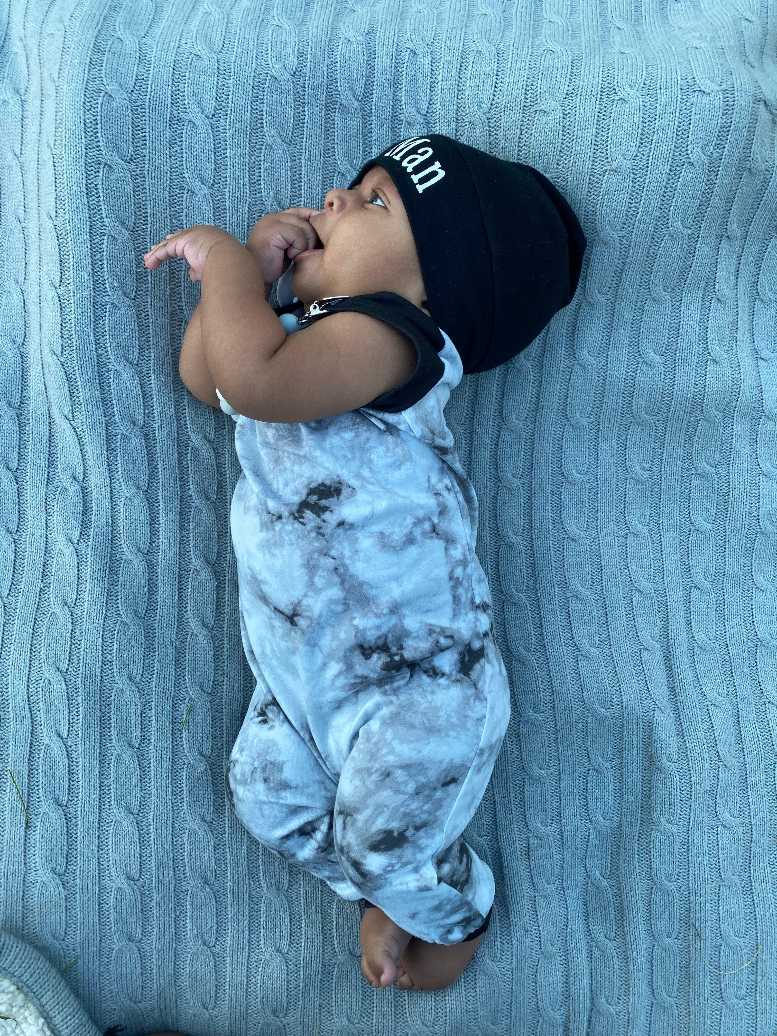 Grey Tie Dye Zip Romper - Image 3
