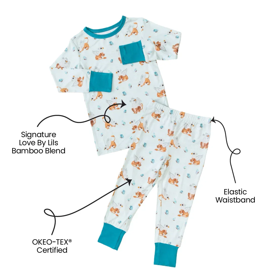 Griffin Butterflies Bamboo 2-Piece Long Sleeve Set - Image 2