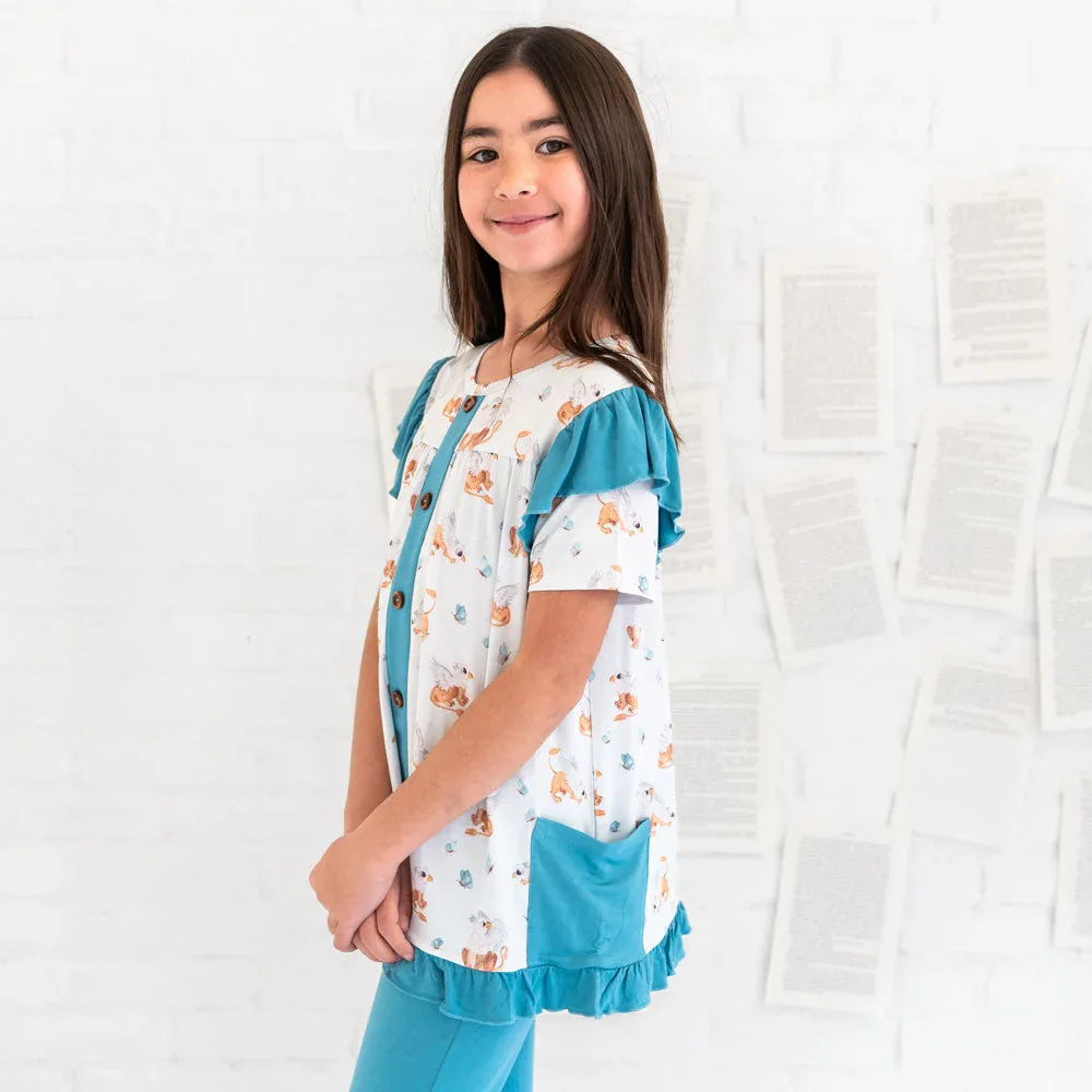 Griffin Butterflies Bamboo Short Sleeve Tunic + Legging Set - Image 3