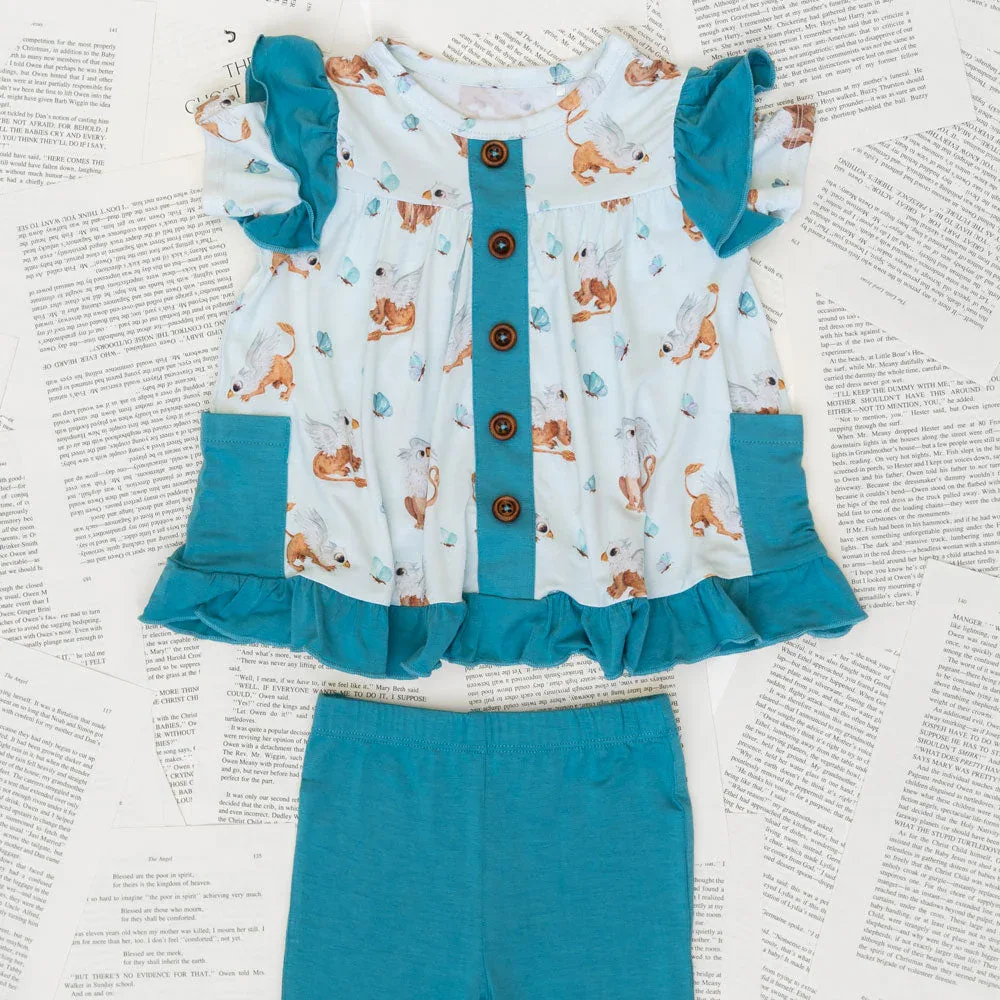 Griffin Butterflies Bamboo Short Sleeve Tunic + Legging Set - Image 4