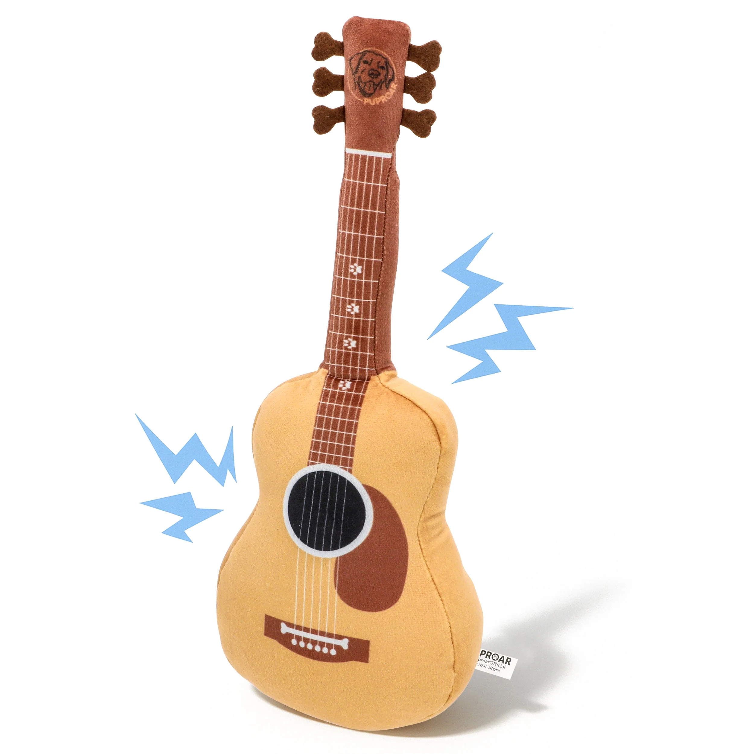 Guitar Squeaky Dog Toy – Plush Crinkle Dog Toy for Medium & Large Dogs, Durable Musical Dog Toy for Tug, Fetch & Birthday Gifts - Image 9