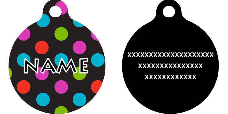 Gumballs Polka Dot HD Dog ID Tag - Image 2