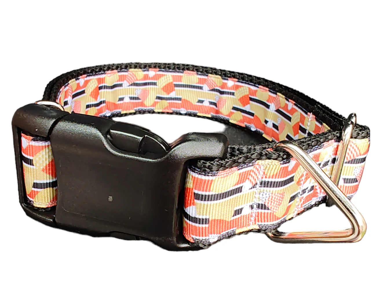 Halloween Candy Corn Nylon Dog Collar - Image 2