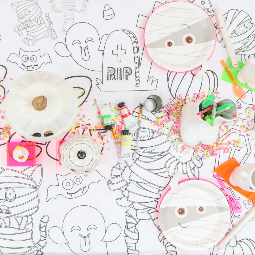Halloween Coloring Tablecloth - Image 2
