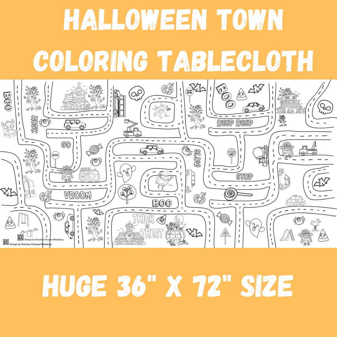 Halloween Coloring Tablecloth - Image 5