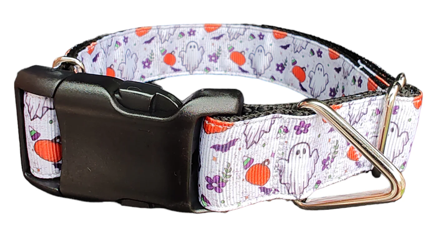 Halloween Ghost Nylon Dog Collar - Image 2