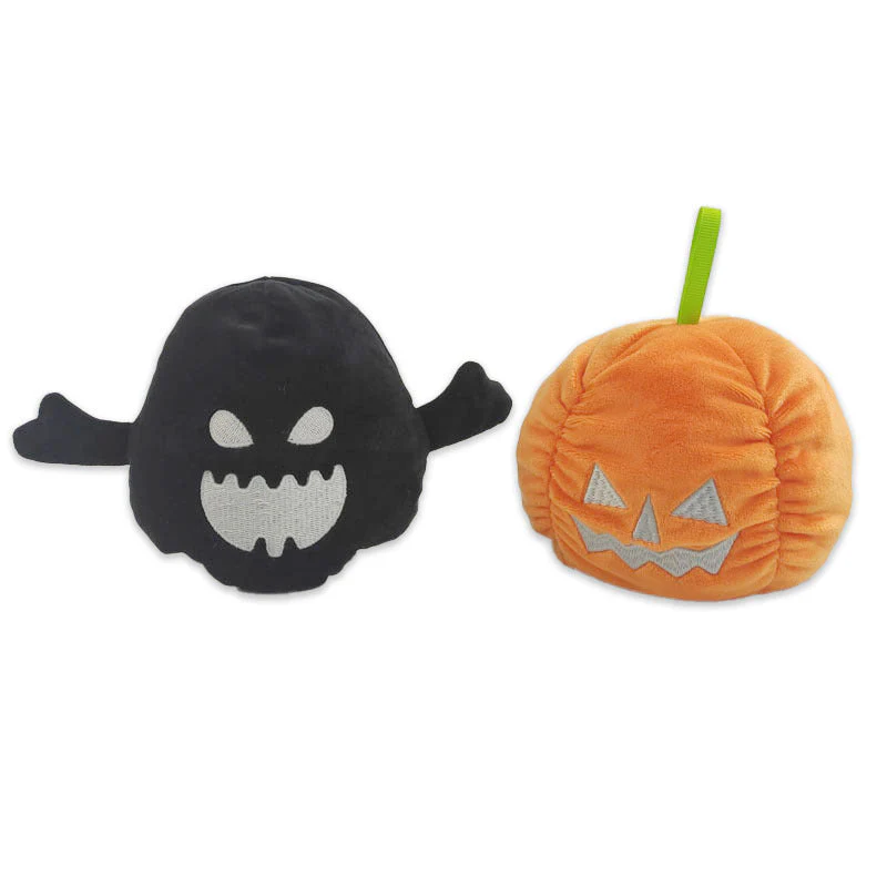 Halloween Luminous Plush Toys Creative Cute Reversible Ghost Pumpkin Plush Toy Kids Children Gift Two-sided Flip Children's Toys - Image 3