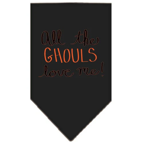 Halloween Pet and Dog Bandana Screen Printed, "All The Ghouls Love Me" - Image 2