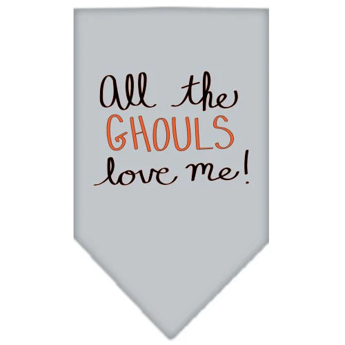 Halloween Pet and Dog Bandana Screen Printed, "All The Ghouls Love Me" - Image 4