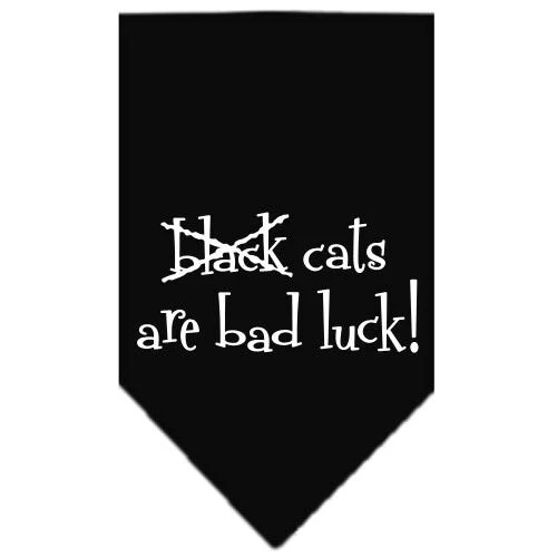Halloween Pet and Dog Bandana Screen Printed, "Black Cats are Bad Luck" - Image 2