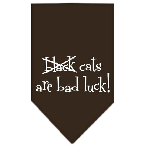 Halloween Pet and Dog Bandana Screen Printed, "Black Cats are Bad Luck" - Image 3