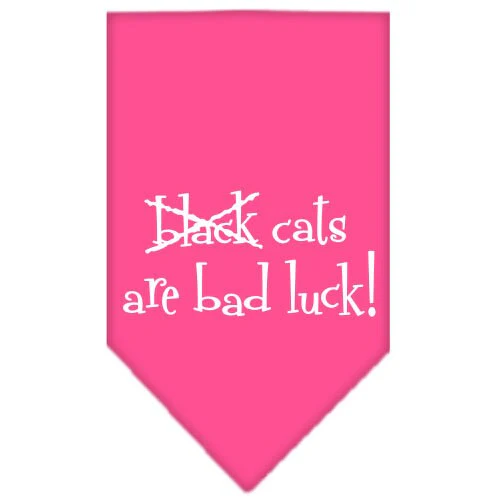 Halloween Pet and Dog Bandana Screen Printed, "Black Cats are Bad Luck" - Image 5