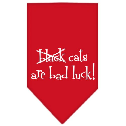 Halloween Pet and Dog Bandana Screen Printed, "Black Cats are Bad Luck" - Image 6