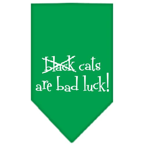 Halloween Pet and Dog Bandana Screen Printed, "Black Cats are Bad Luck" - Image 7