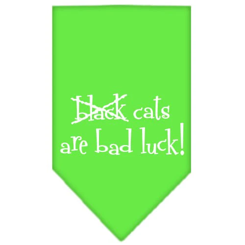 Halloween Pet and Dog Bandana Screen Printed, "Black Cats are Bad Luck" - Image 8
