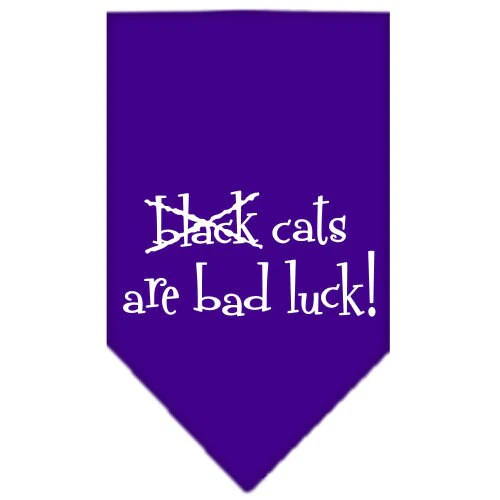 Halloween Pet and Dog Bandana Screen Printed, "Black Cats are Bad Luck" - Image 9