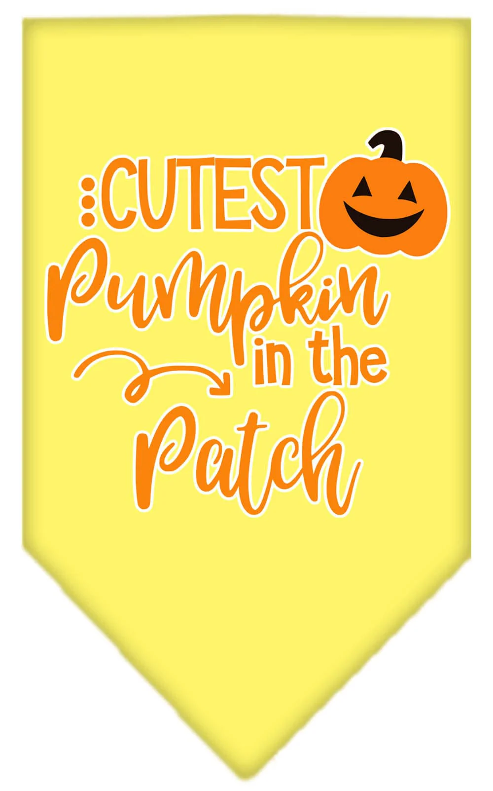 Halloween Pet and Dog Bandana Screen Printed, "Cutest Pumpkin In The Patch" - Image 10