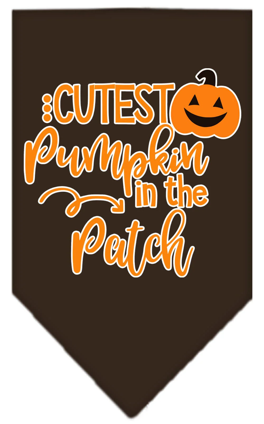 Halloween Pet and Dog Bandana Screen Printed, "Cutest Pumpkin In The Patch" - Image 3
