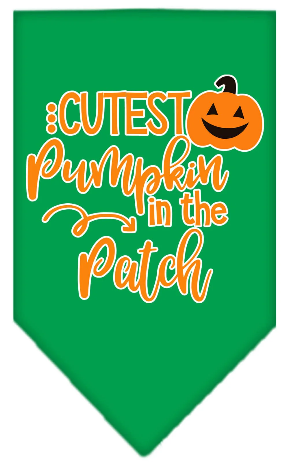 Halloween Pet and Dog Bandana Screen Printed, "Cutest Pumpkin In The Patch" - Image 4