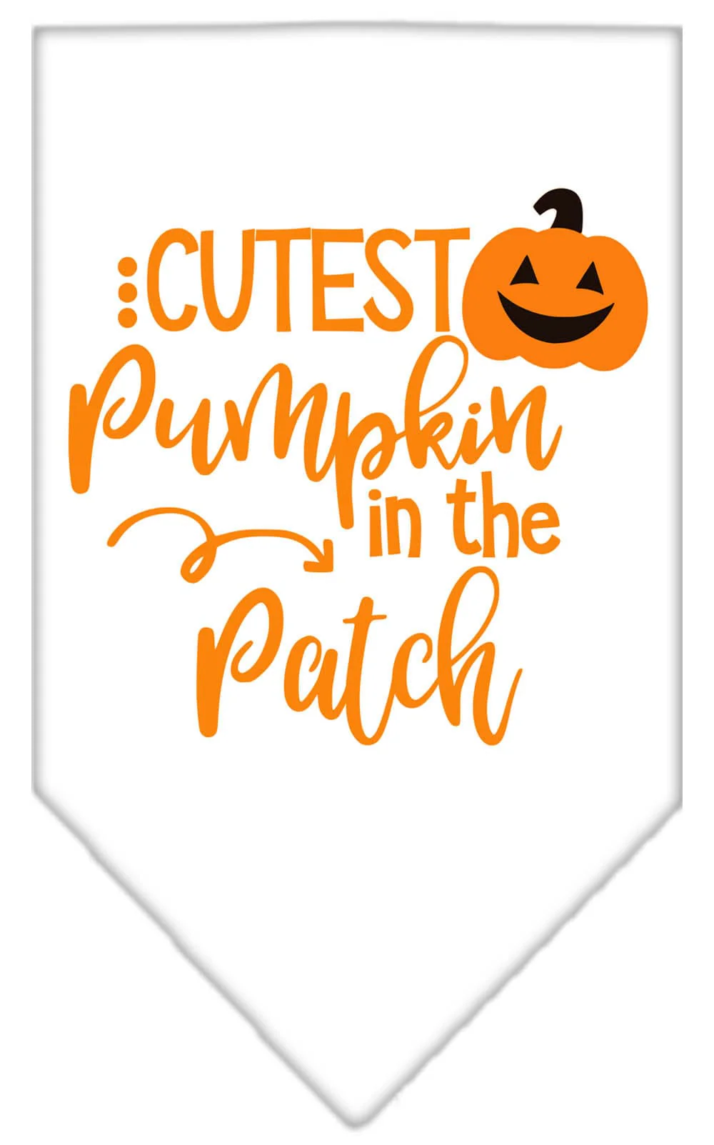 Halloween Pet and Dog Bandana Screen Printed, "Cutest Pumpkin In The Patch" - Image 7
