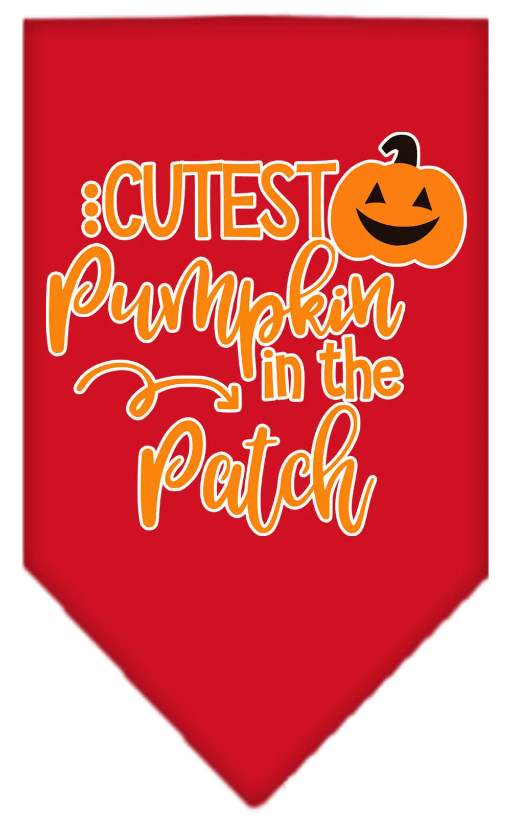 Halloween Pet and Dog Bandana Screen Printed, "Cutest Pumpkin In The Patch" - Image 8