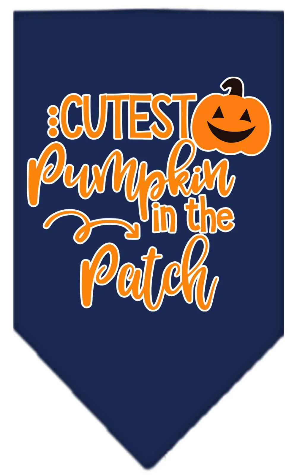 Halloween Pet and Dog Bandana Screen Printed, "Cutest Pumpkin In The Patch" - Image 9